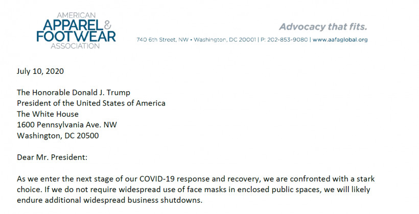 Aafa a Trump, linee guida federali sulle mascherine