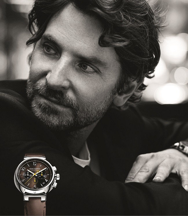 Bradley Cooper nuovo volto di Louis Vuitton per l'orologio Tambour